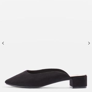 Topshop Georgia Mule in Black Suede